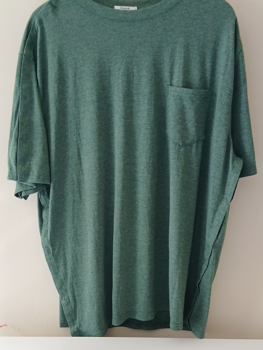 Unbranded Men's Heathered Teal Short Sleeve Pocket Tee